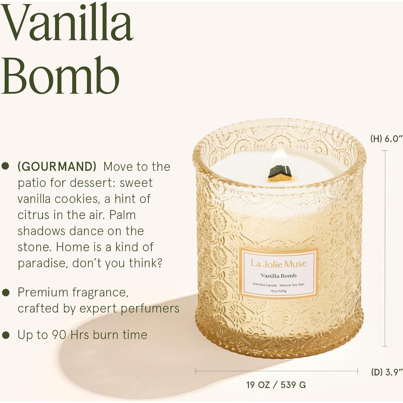 Vela Aromática LA JOLIE MUSE Bomba de Vainilla 538 g