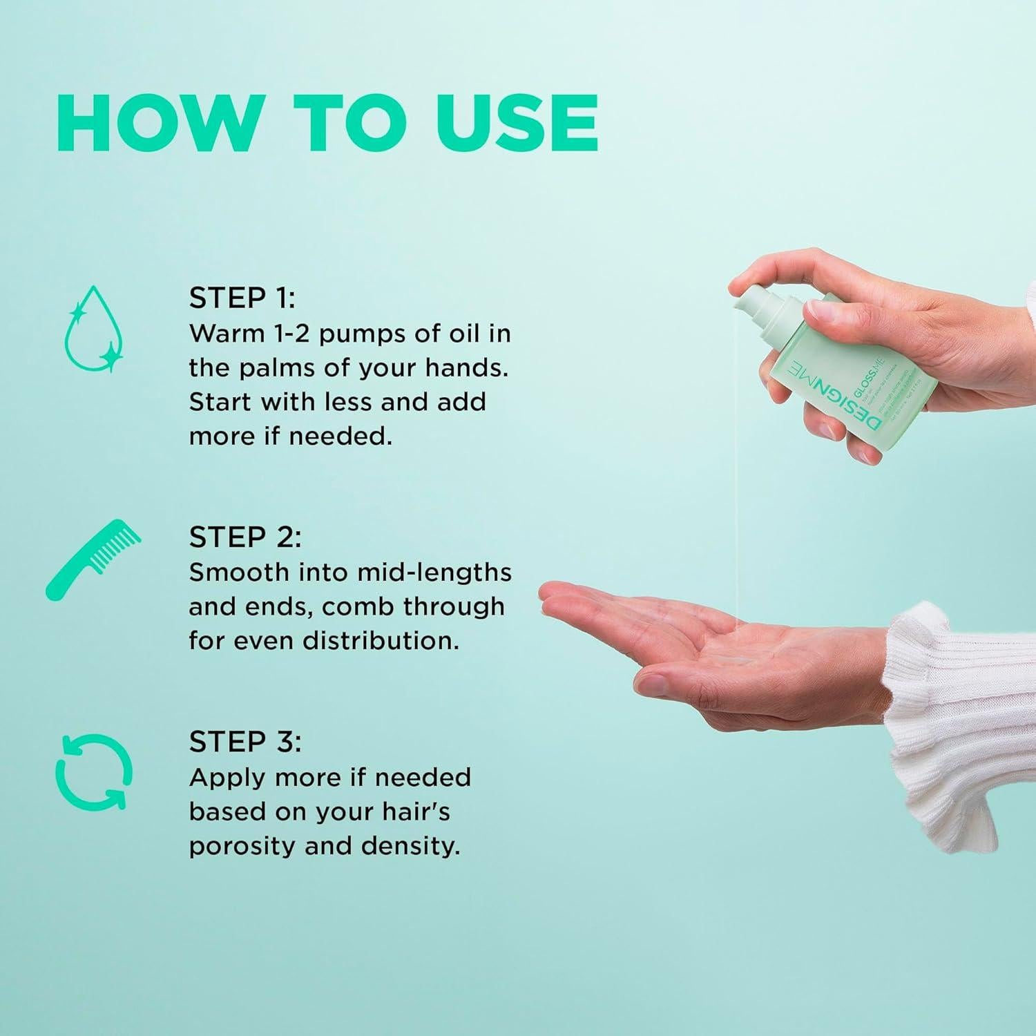 Aceite para Cabello Design.Me GLOSS.ME 29.57 ml Antifrizz