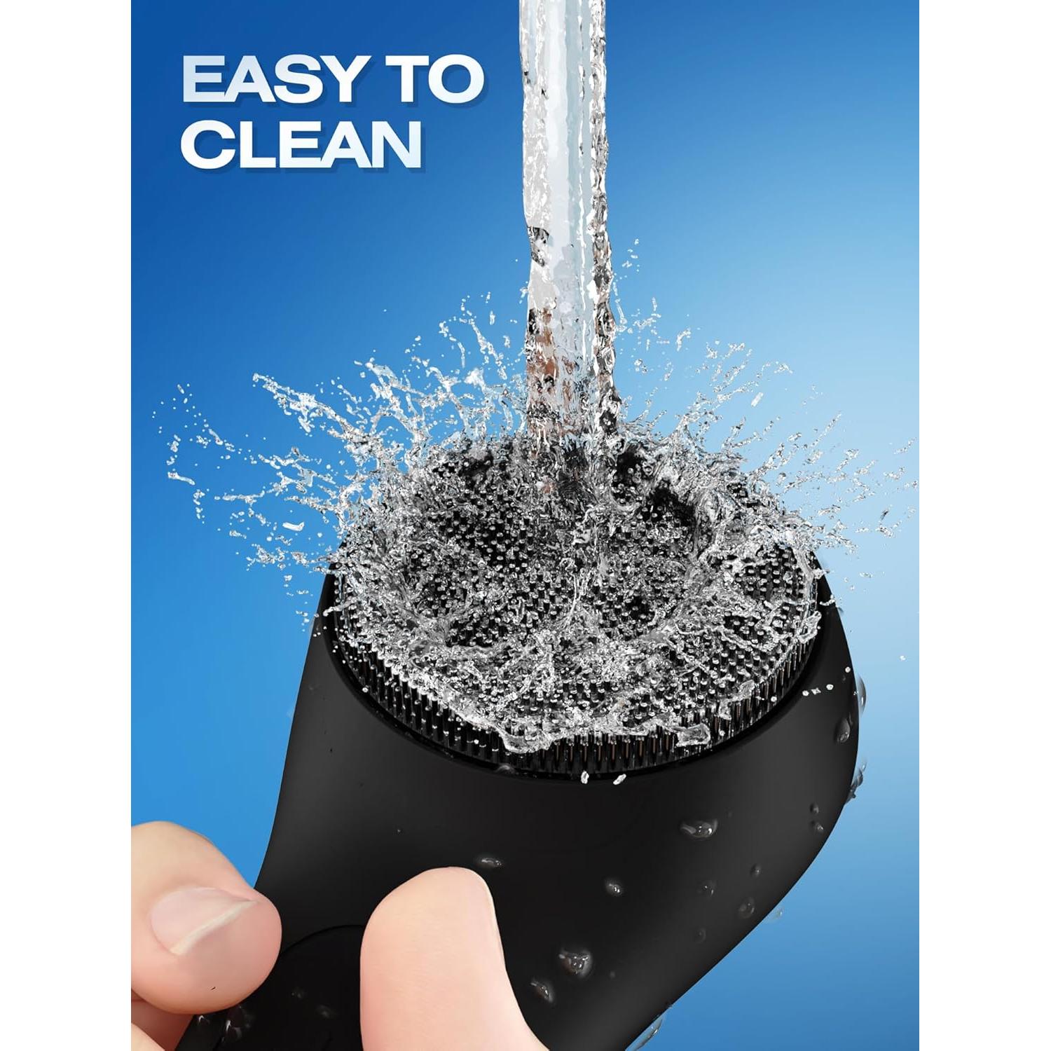 Cepillo Facial Eléctrico Naturwick Negro con Masaje y Espuma