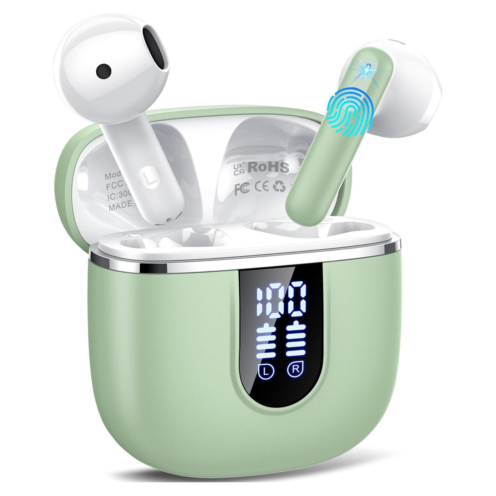 Auriculares Inalámbricos Cillso H97 Bluetooth 5.4 40H IP7 Verde