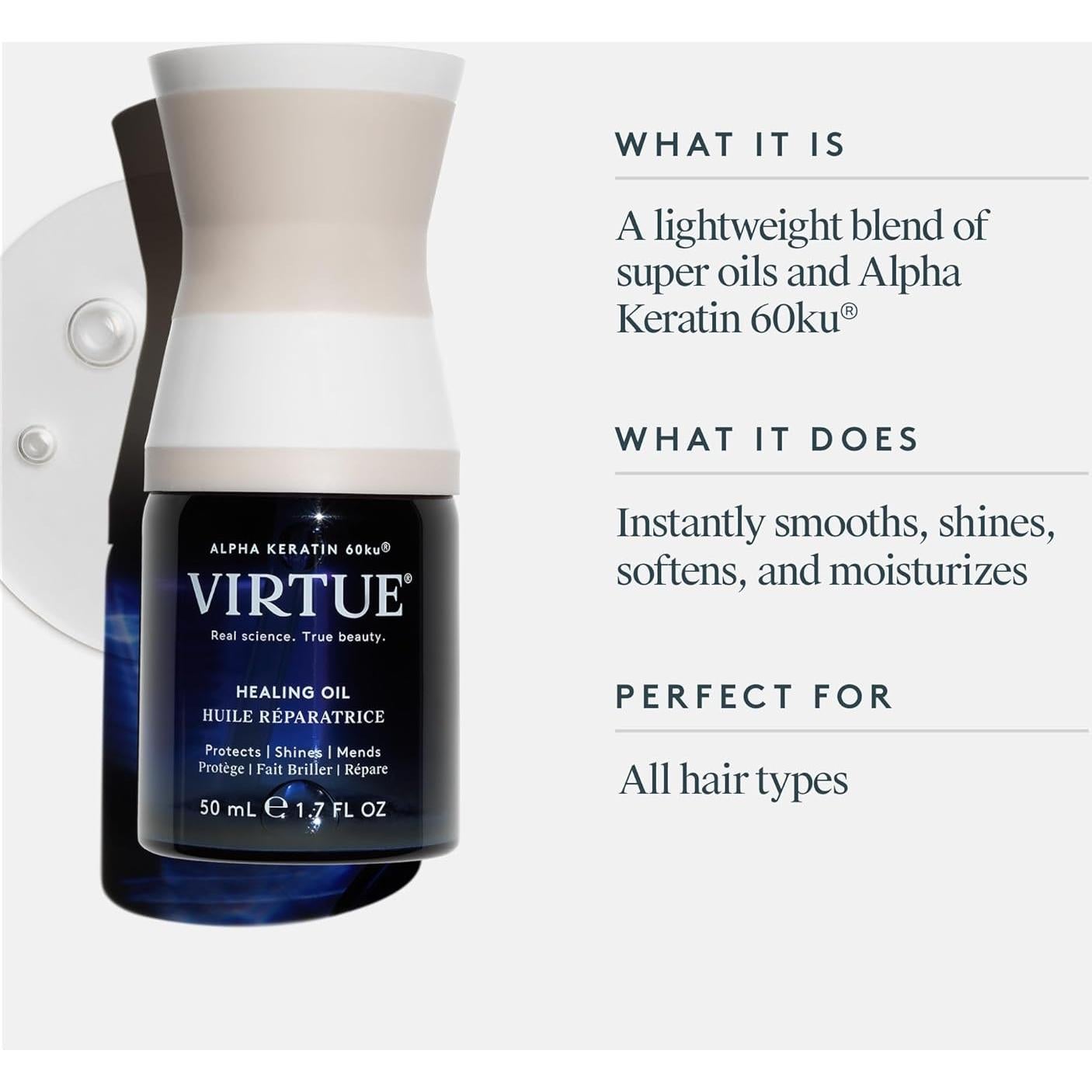 Aceite para Cabello Virtue Healing 50 ml - Suero Tratamiento