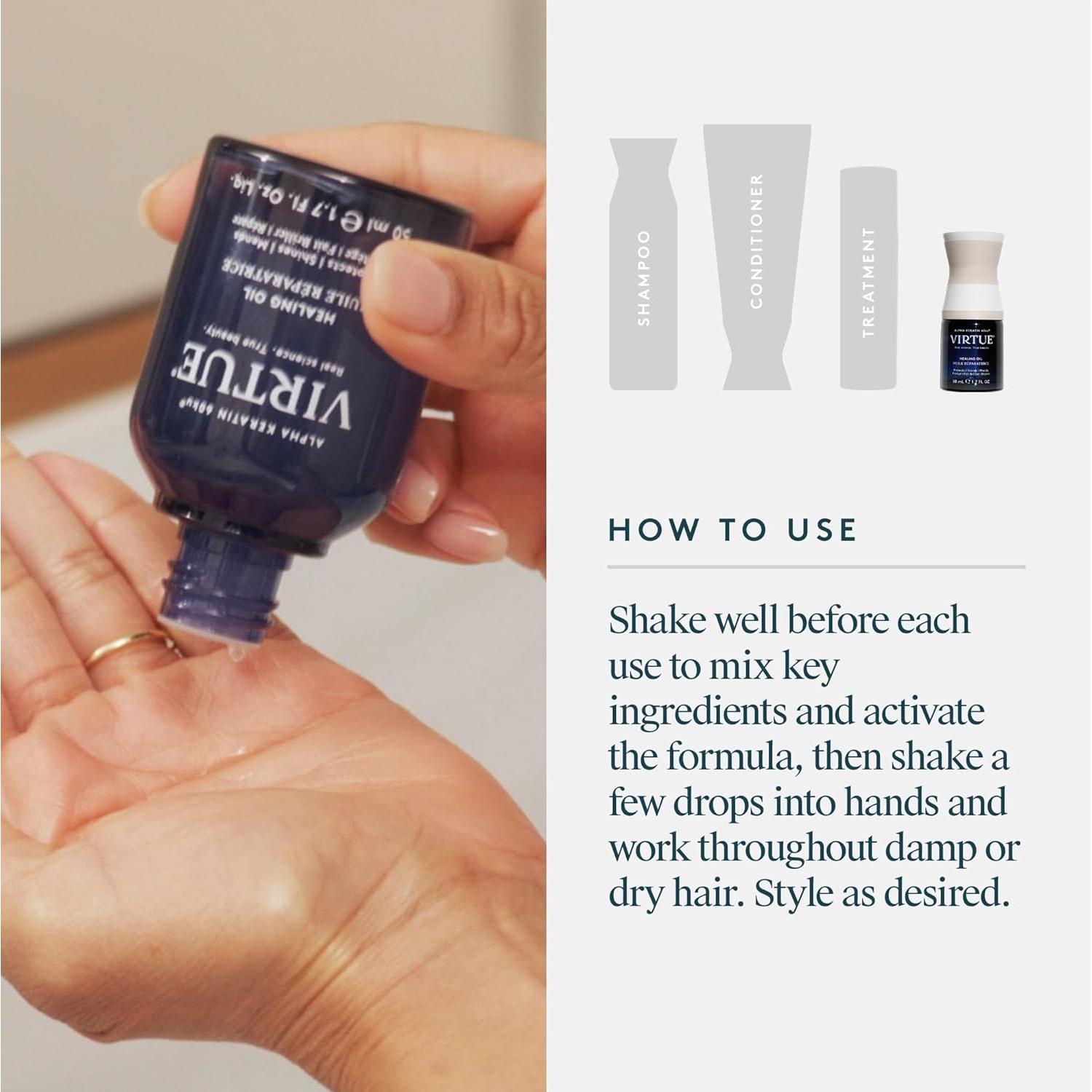 Aceite para Cabello Virtue Healing 50 ml - Suero Tratamiento