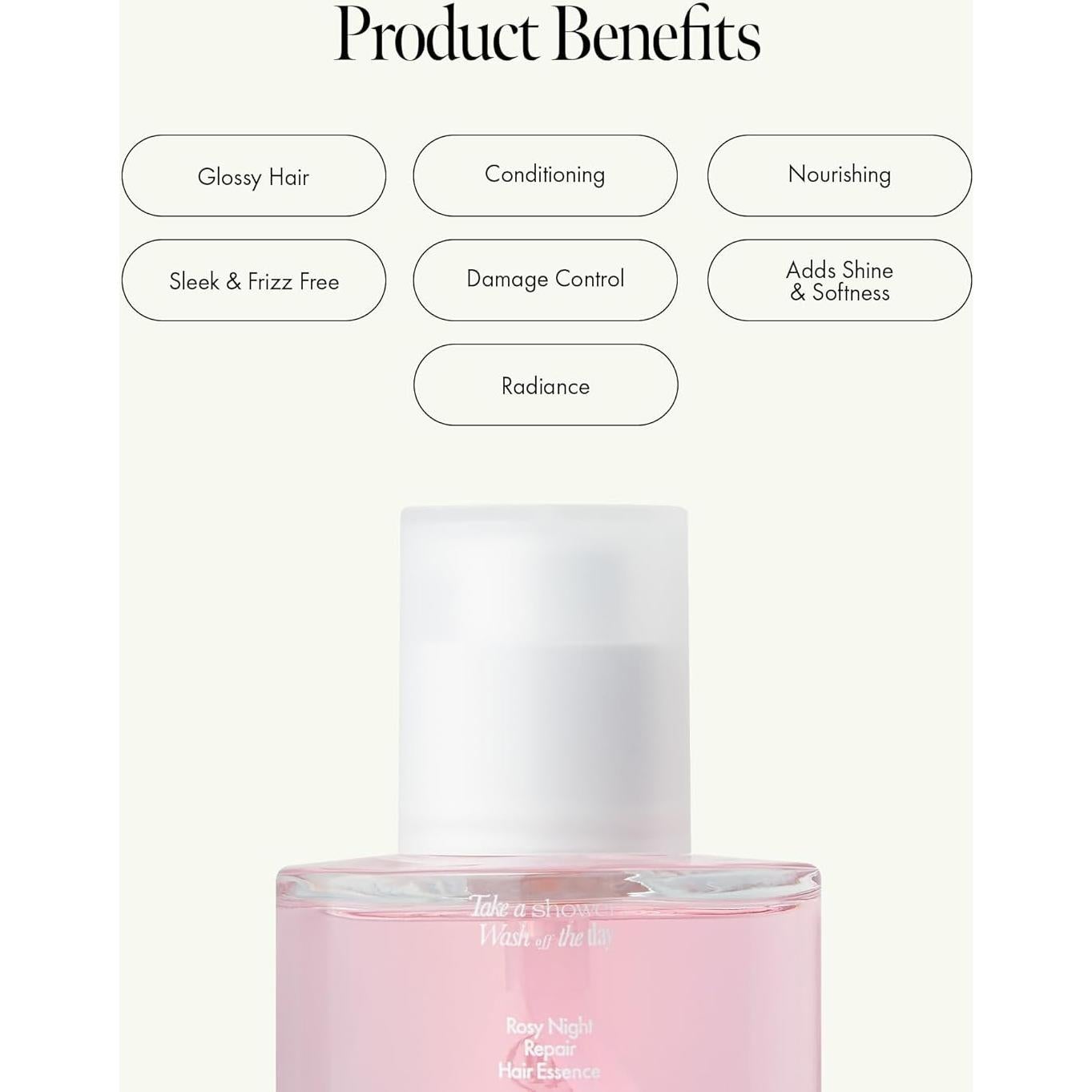 Esencia para Cabello Rosy Night Repair 50ml - Vegana y Sin Parabenos