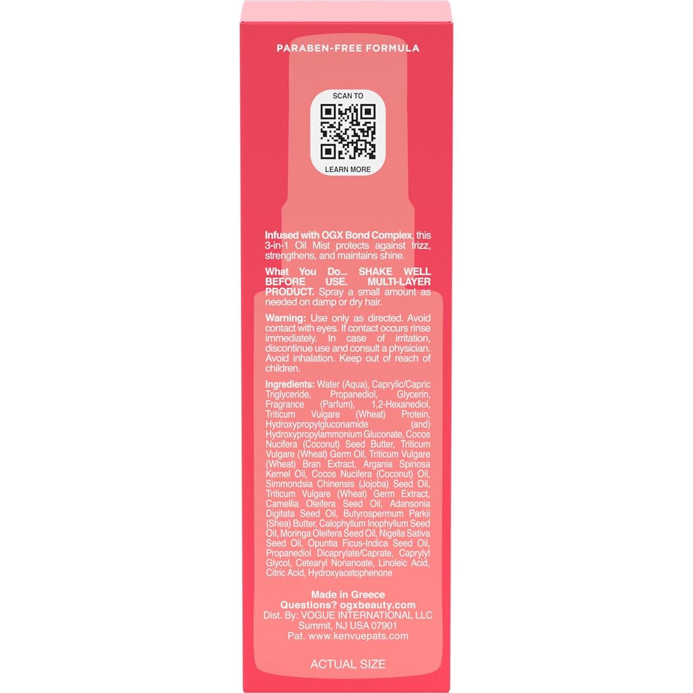 OGX Aceite en Spray 3-en-1 Proteína de Enlace 48.2 ml