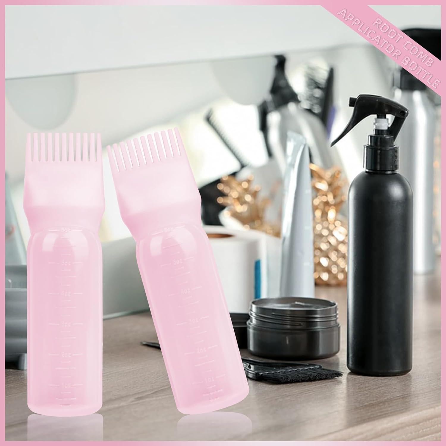Botella Aplicadora de Peine Raíz BLAAROOM - 2 Piezas Rosa