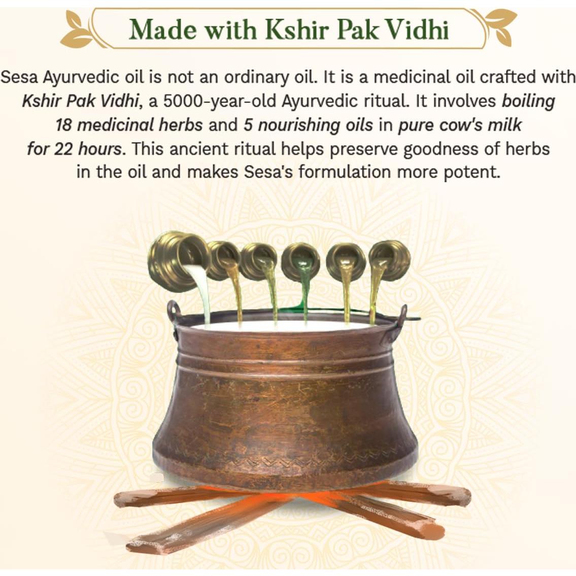 Aceite Capilar Ayurvédico SESA 100 ml - Bhringraj y 18 Hierbas