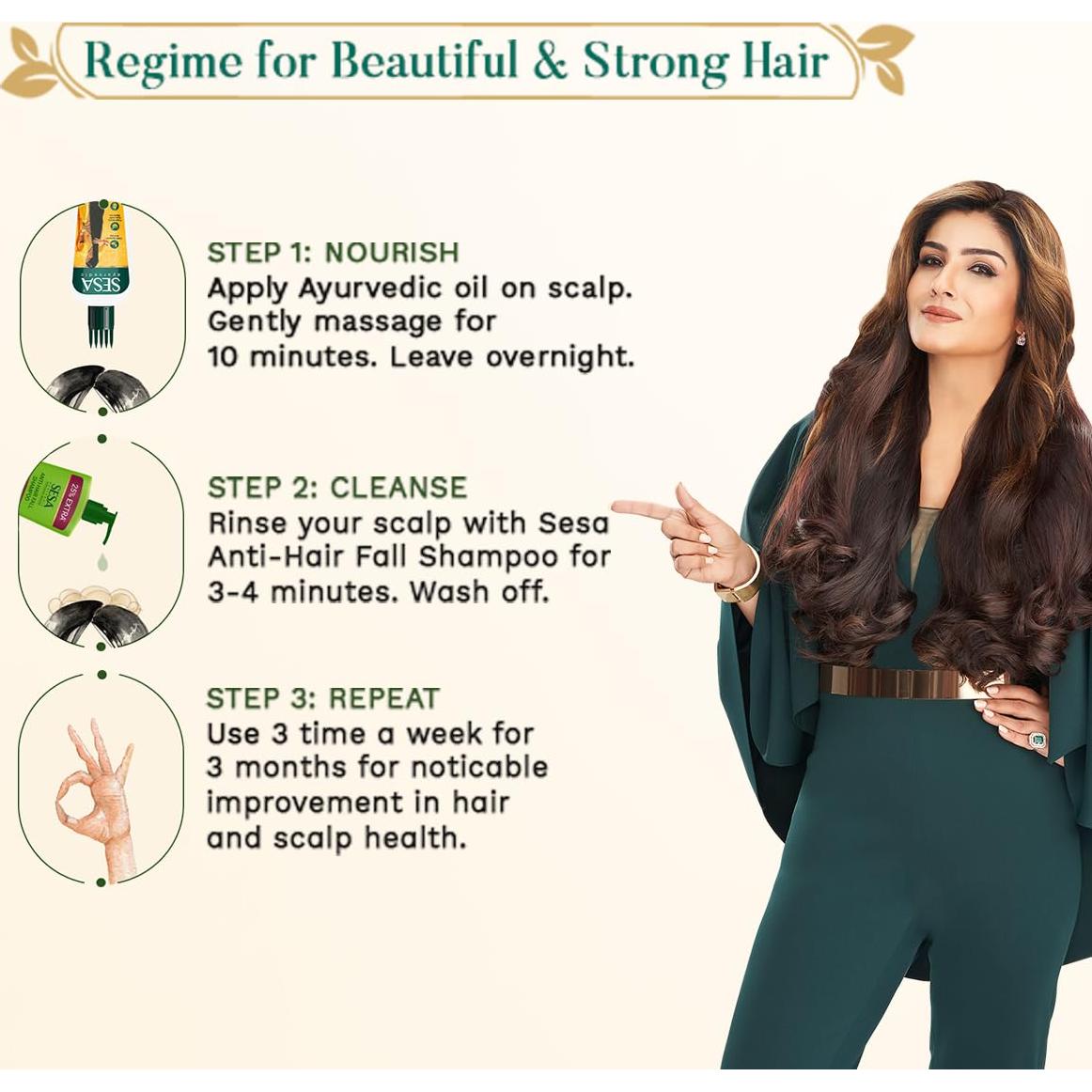 Aceite Capilar Ayurvédico SESA 100 ml - Bhringraj y 18 Hierbas