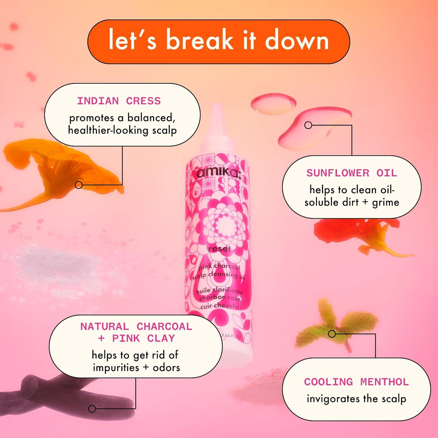 Aceite Limpiador de Cuero Cabelludo Amika Reset 200ml