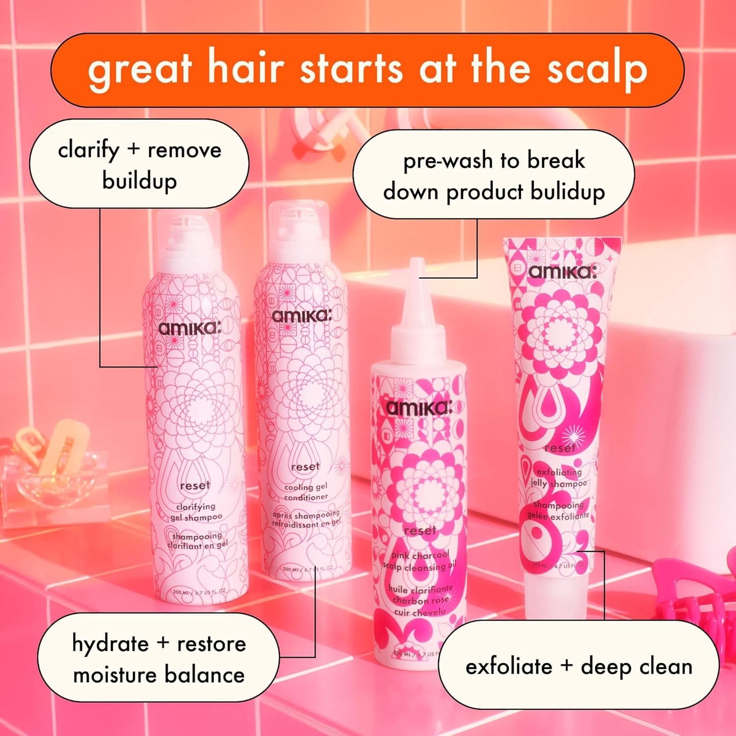 Aceite Limpiador de Cuero Cabelludo Amika Reset 200ml