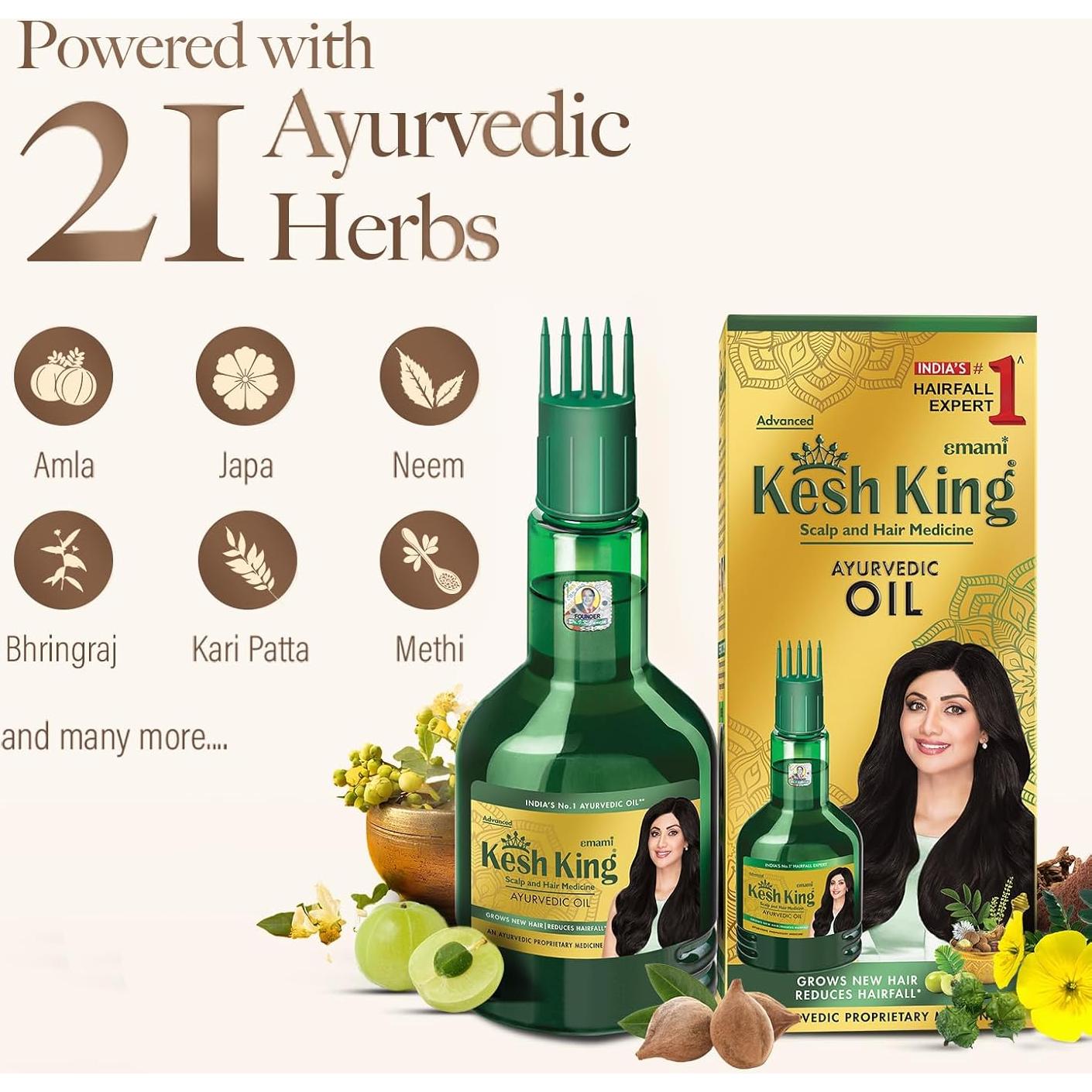 Aceite Capilar Ayurvédico Kesh King 300ml - Crecimiento y Fortalecimiento