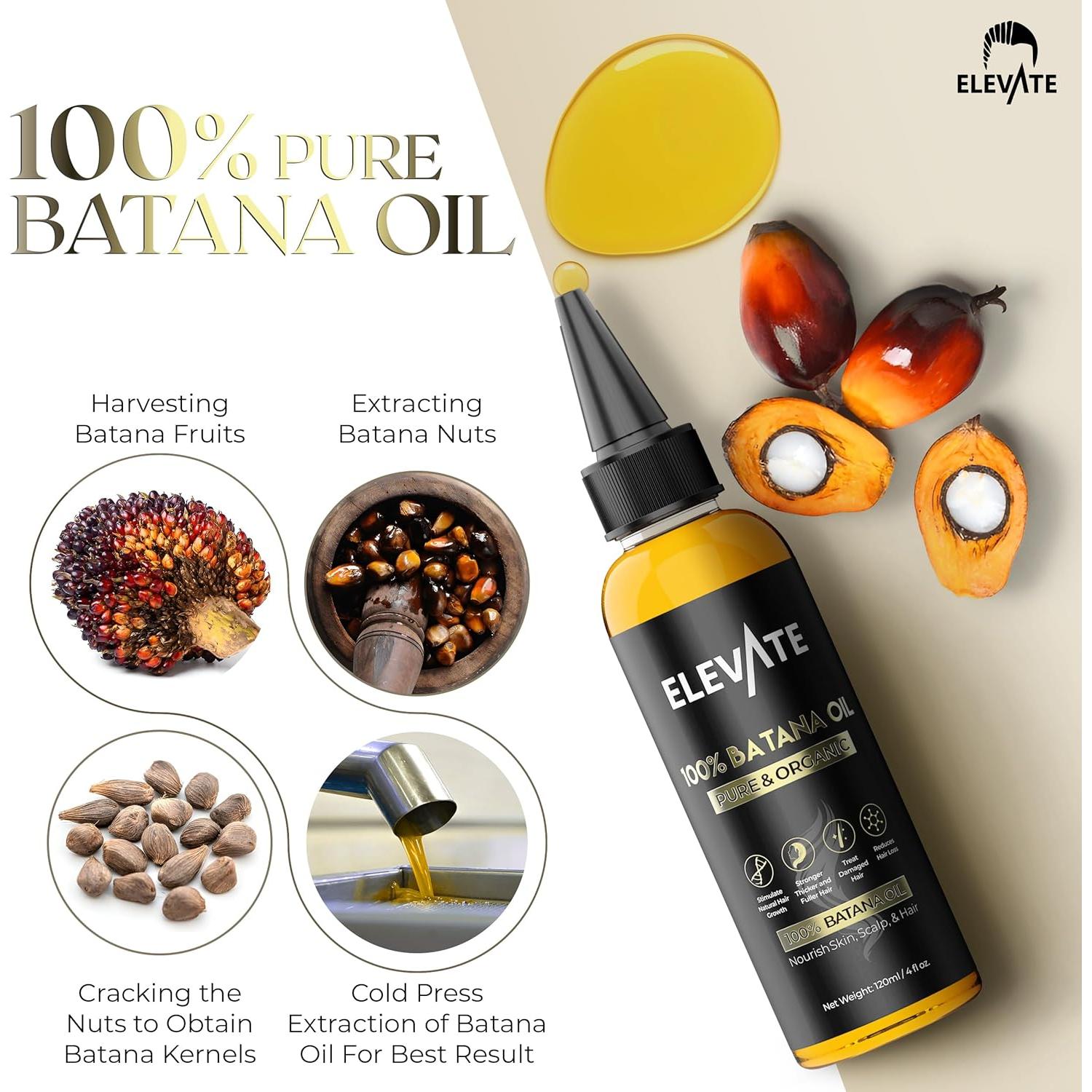 Aceite de Batana Elevate 118ml - 100% Puro y Natural