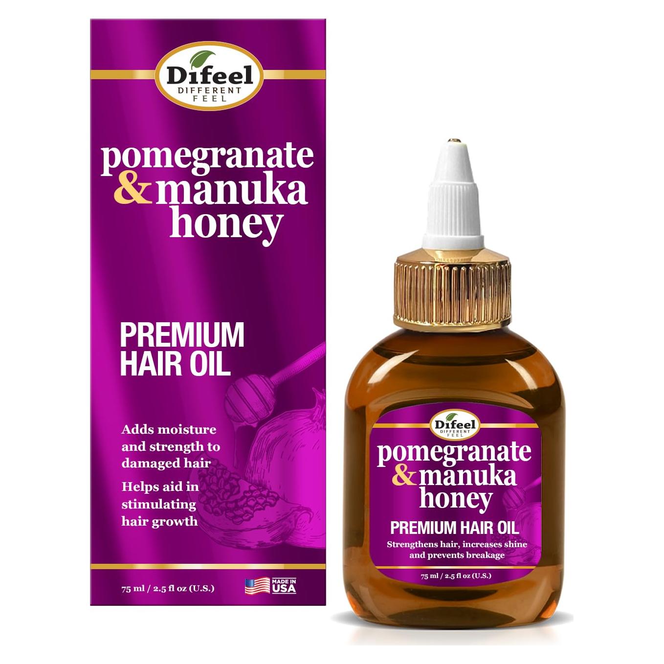 Aceite Capilar Difeel Granada & Miel de Manuka 75 ml - Hidratante y Fortalecedor