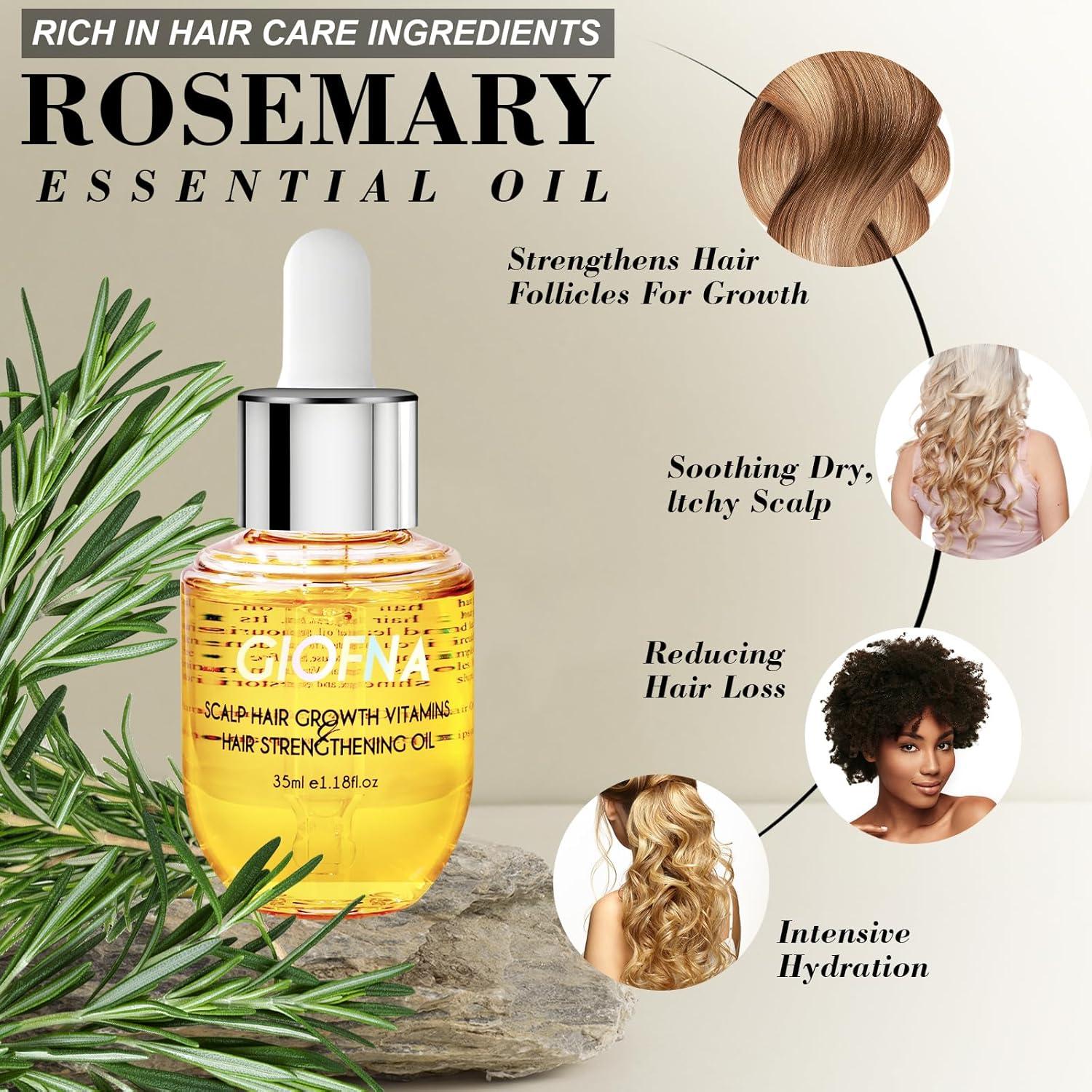 Aceite para el cabello Giofna con cepillo de bambú 209g