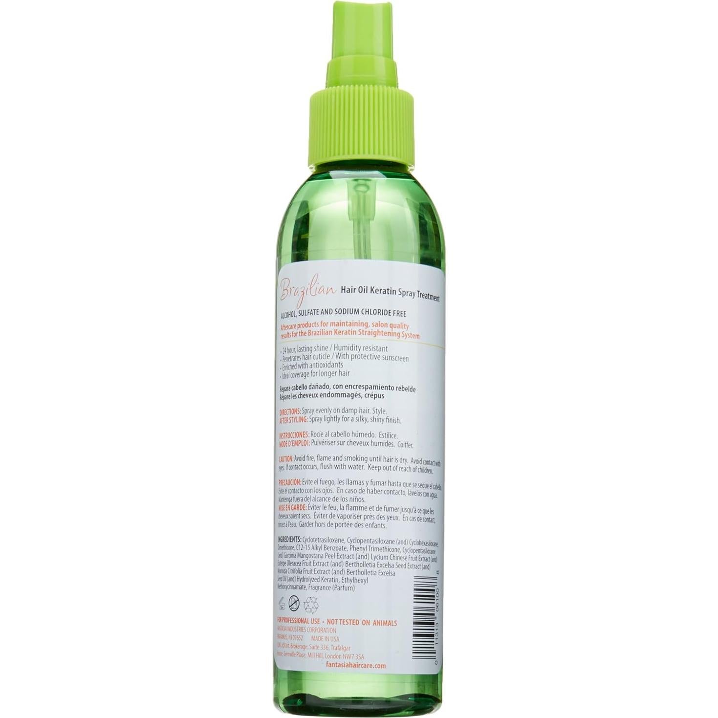 Spray de Aceite para Cabello Brasileño Fantasia 170g Queratina