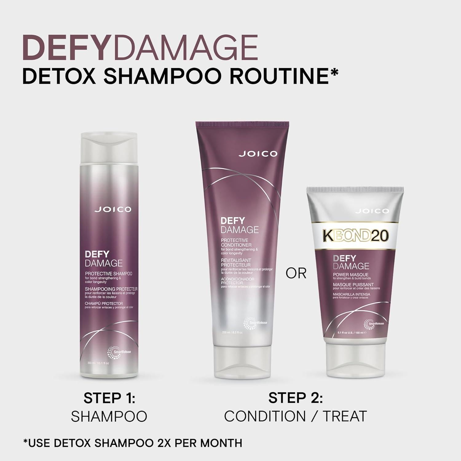 Champú Joico Defy Damage Detox 300 ml | Elimina Cloro y Residuos
