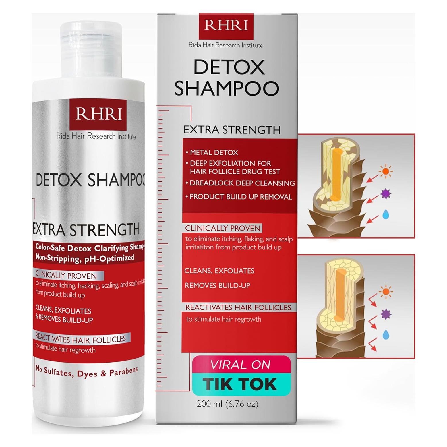 Champú Detox Aclarador Rida 230g - Sin Sulfatos, Para Todo Tipo de Cabello