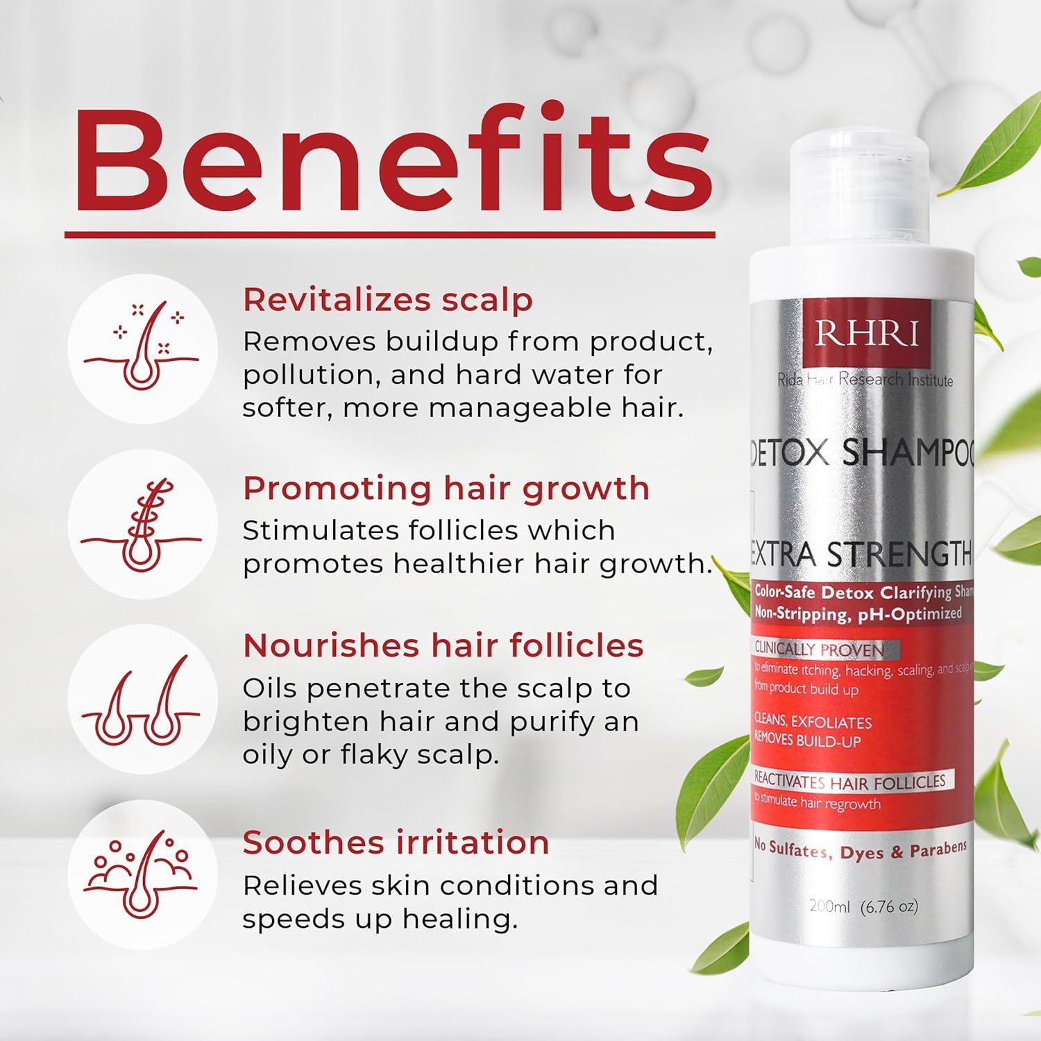 Champú Detox Aclarador Rida 230g - Sin Sulfatos, Para Todo Tipo de Cabello