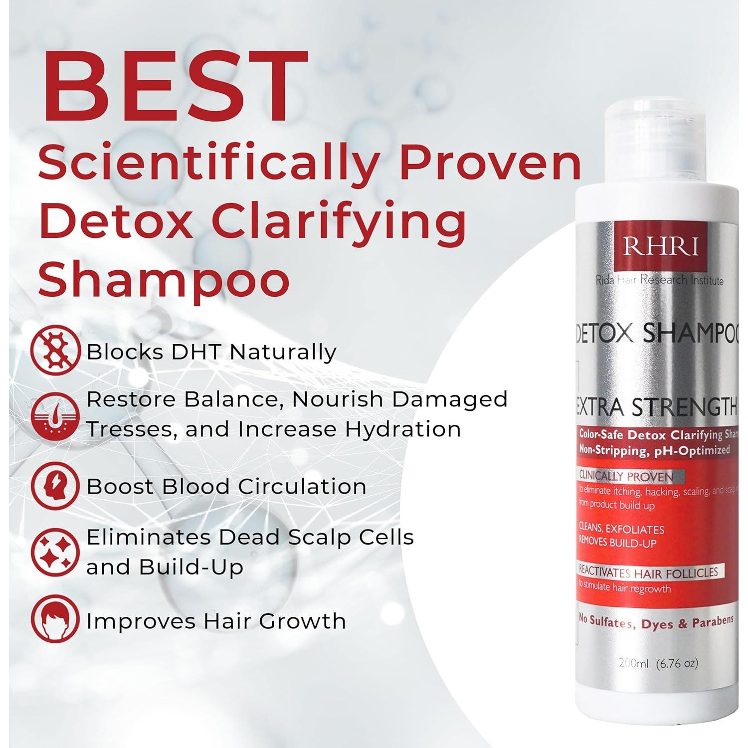 Champú Detox Aclarador Rida 230g - Sin Sulfatos, Para Todo Tipo de Cabello