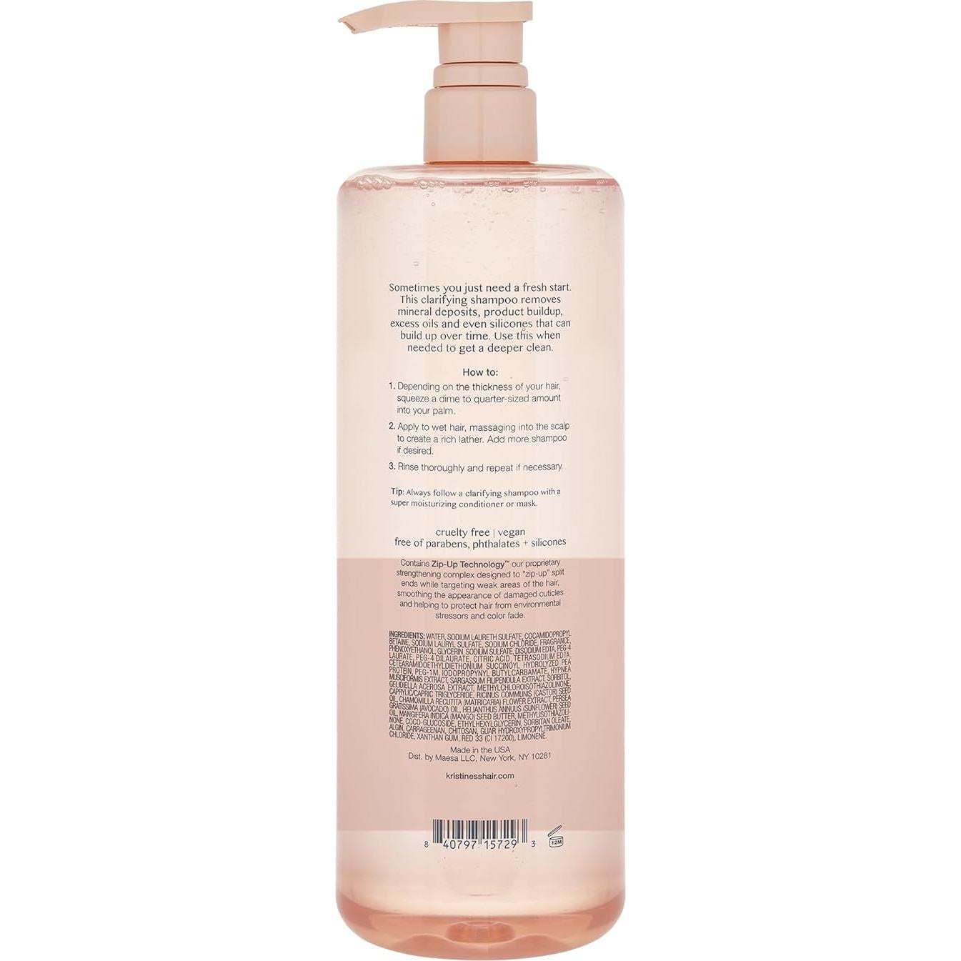 Champú Desintoxicante Aclarador Kristin Ess 1L - Libre de Sulfatos