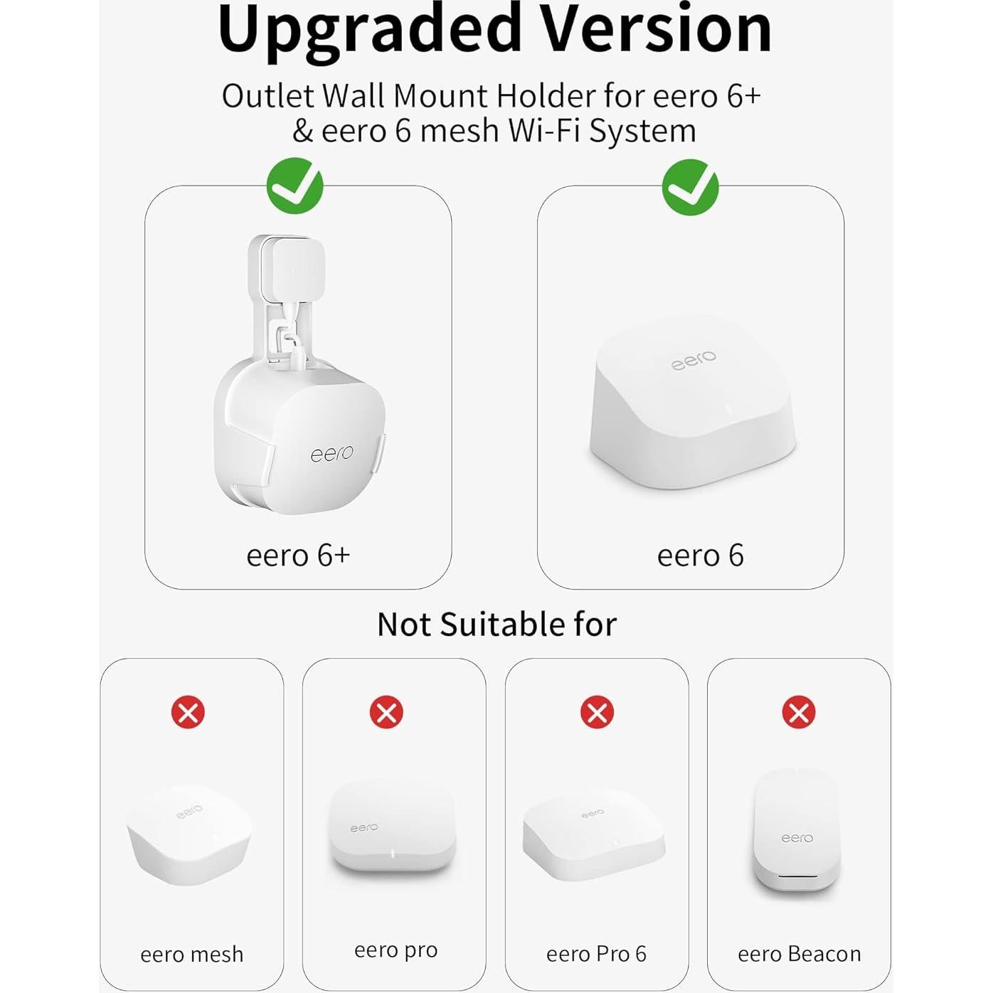 Soporte de Montaje en Pared COOLWUFAN para eero 6 y 6+