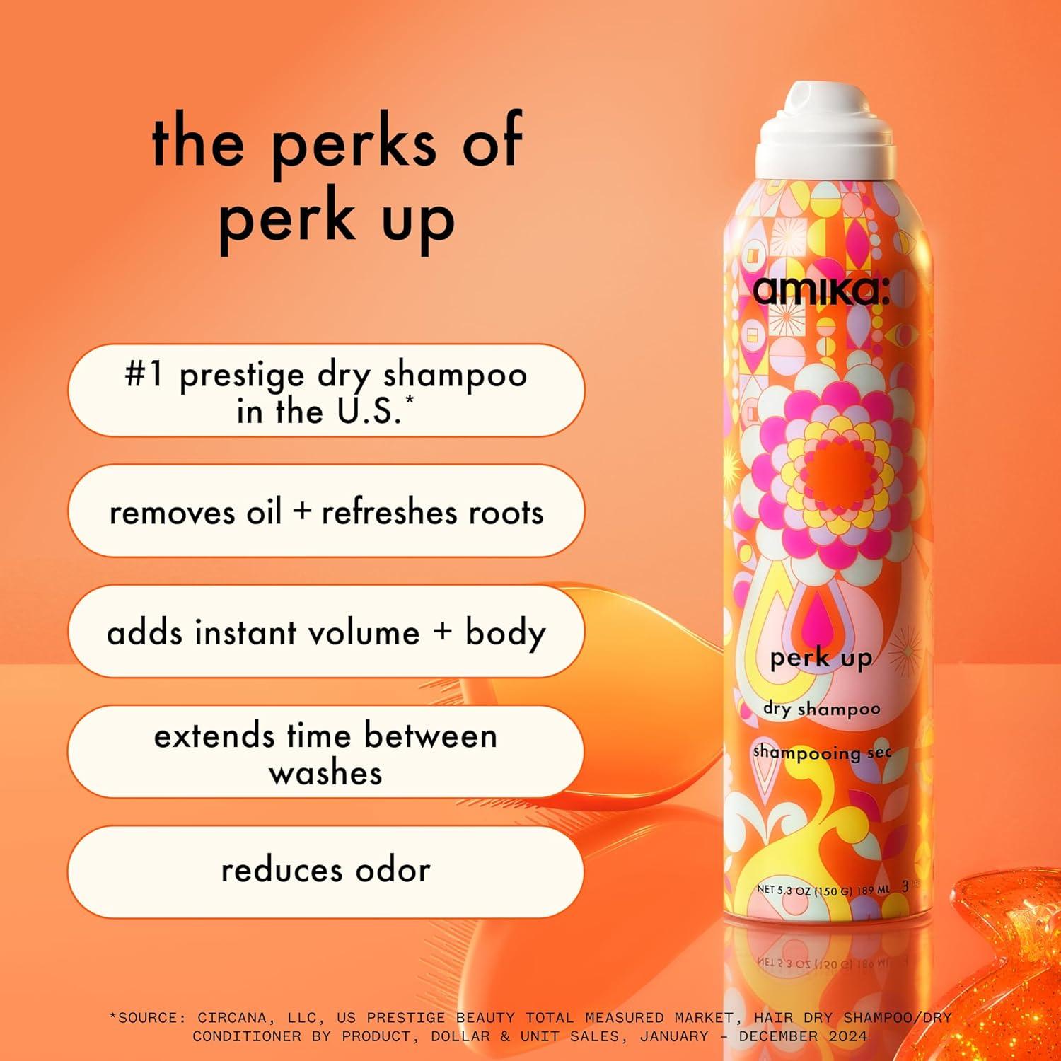 Champú seco sin talco Amika Perk Up 150g - Volumen y frescura