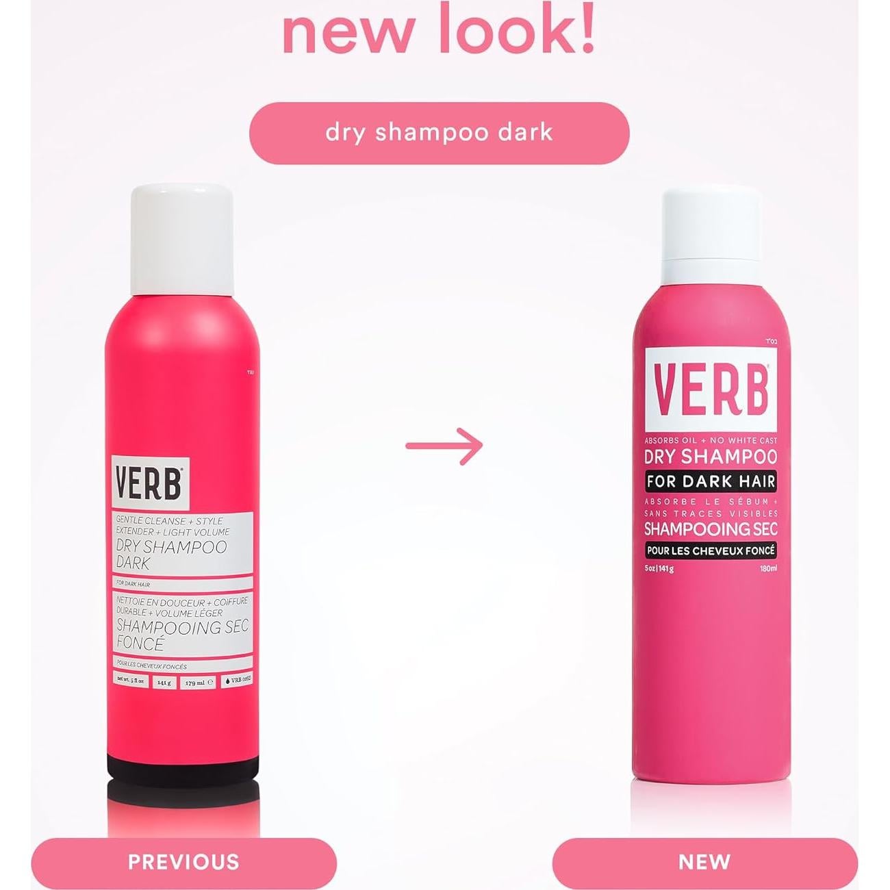 Champú Seco Oscuro VERB - 142g - Vegano, Sin Parabenos