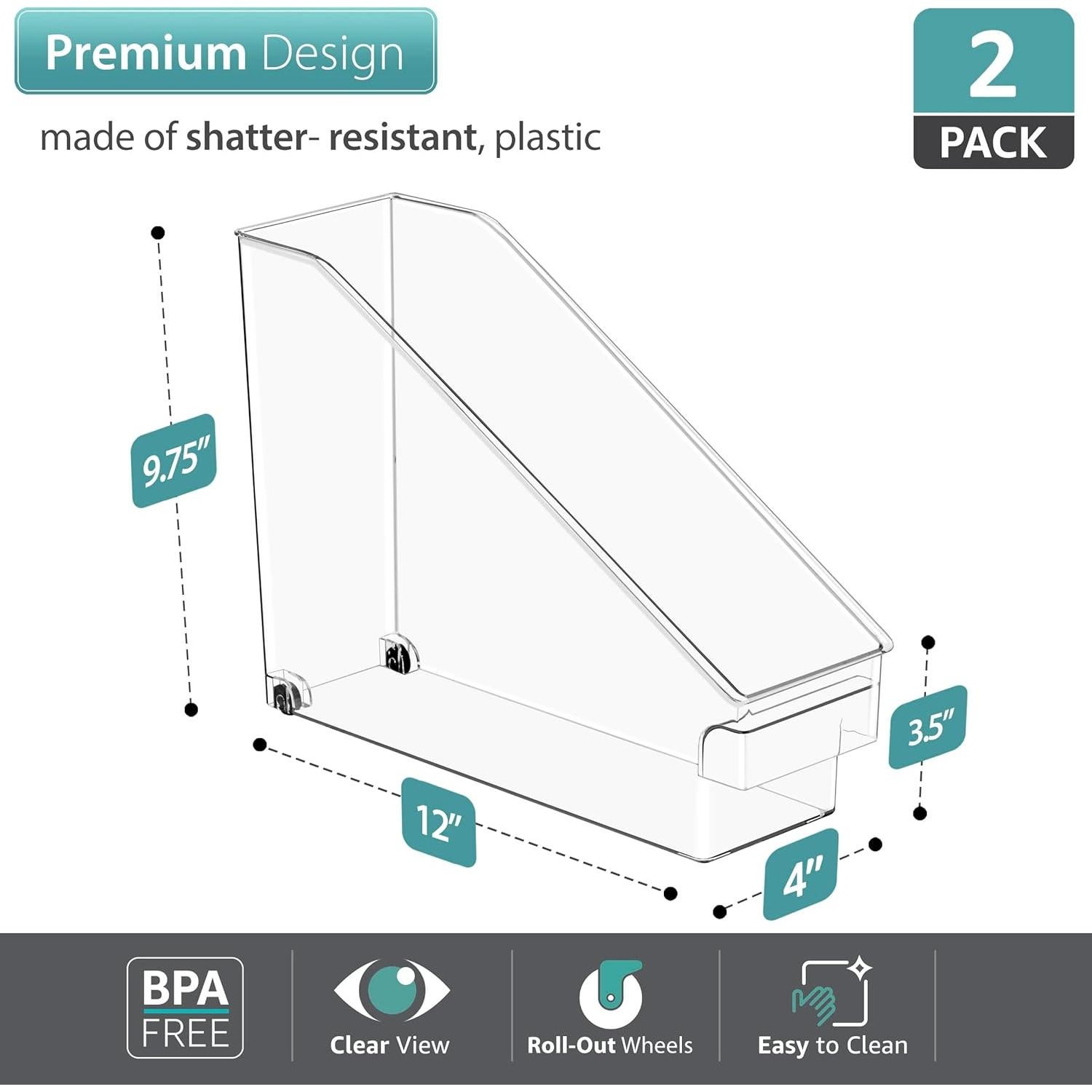 Contenedores de Almacenamiento Sorbus con Ruedas 30.5x10.2 cm