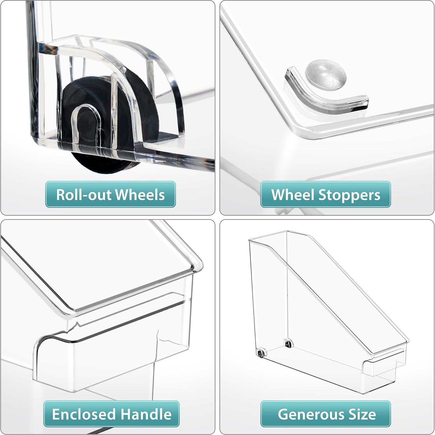 Contenedores de Almacenamiento Sorbus con Ruedas 30.5x10.2 cm