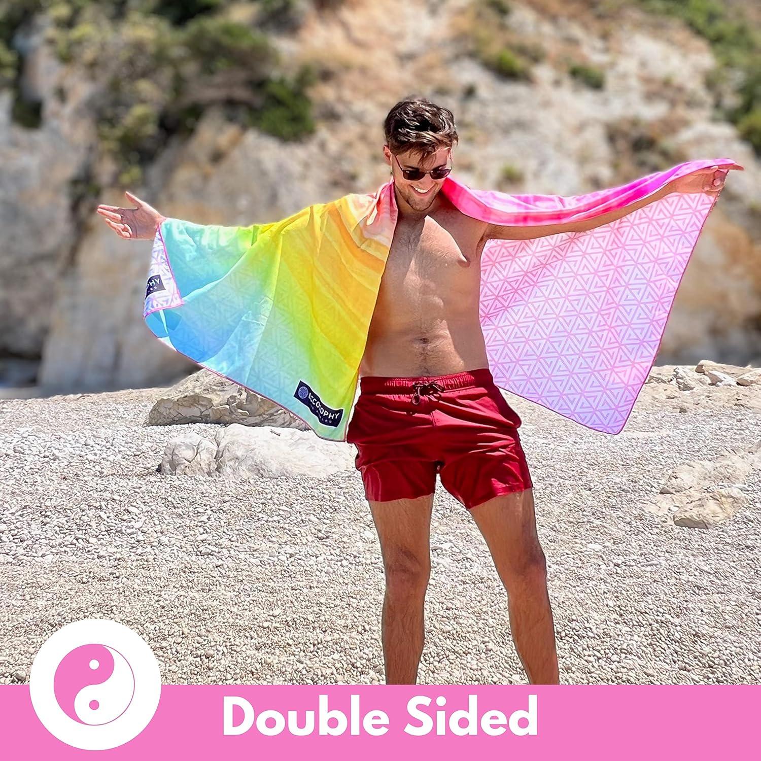 Toalla de Playa Microfibra ECCOSOPHY 180x89cm Secado Rápido