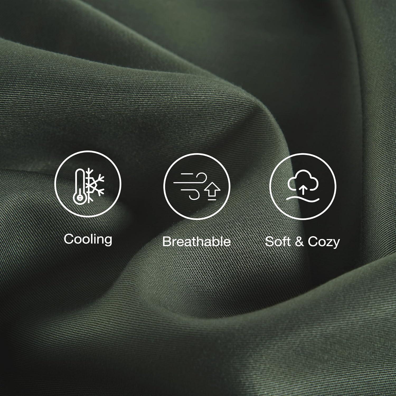 Juego de Sábanas Twin JELLYMONI Rayón de Bambú Ecológico 4 Piezas