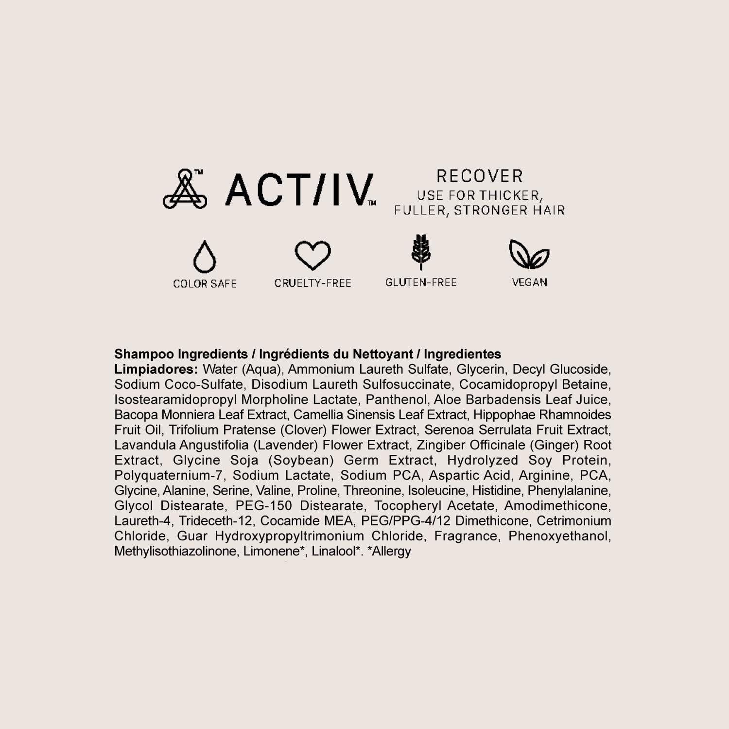 Champú Engrosante ACTIIV para Mujeres 79.83 ml - Vegano