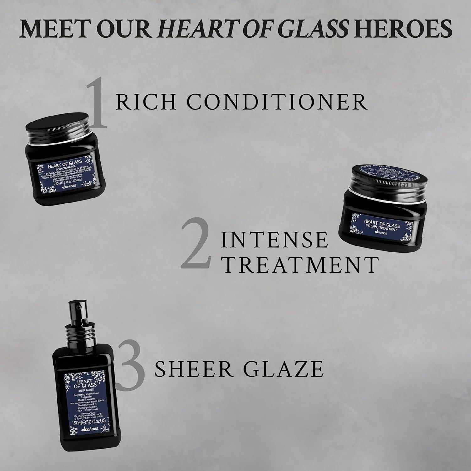 Champú Acondicionador Davines Corazón de Cristal 250 ml para Rubios