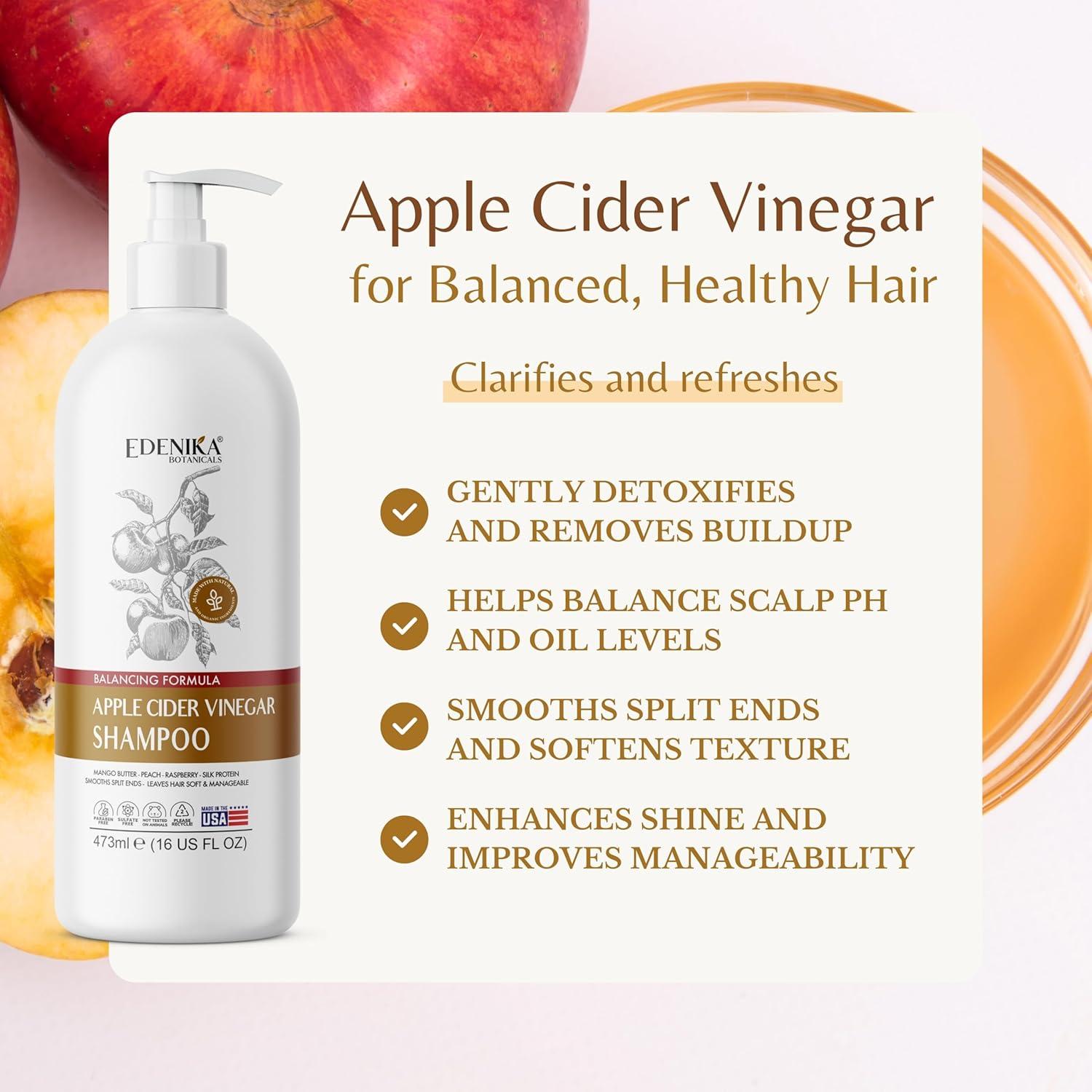 Champú Aclarador Edenika Botanicals 473 ml - Vinagre de Sidra