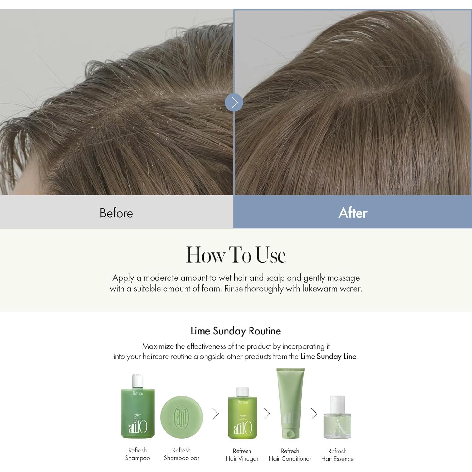 Champú Refrescante Lima Domingo 450 ml - Exfoliante y Limpieza Profunda