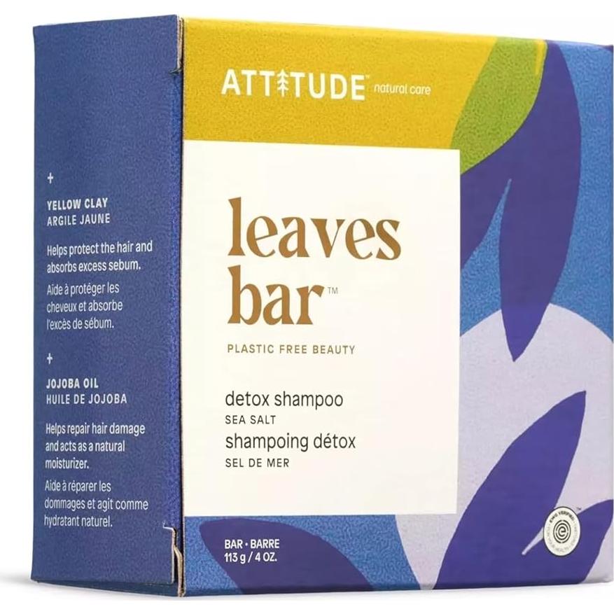 Champú Sólido Detox ATTITUDE 113.4 g - Cabello Graso - Vegano