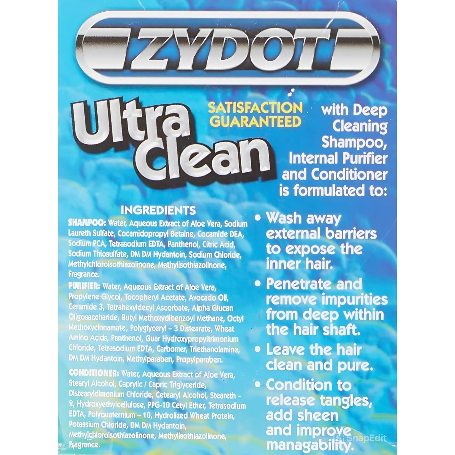 Champú Detox Zydot Ultra Clean 68g - Desintoxicación Capilar