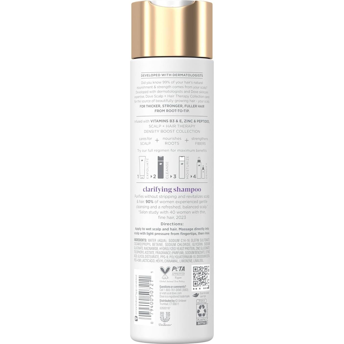 Champú Aclarador Dove Density Boost 261.6 ml - Sin Sulfatos