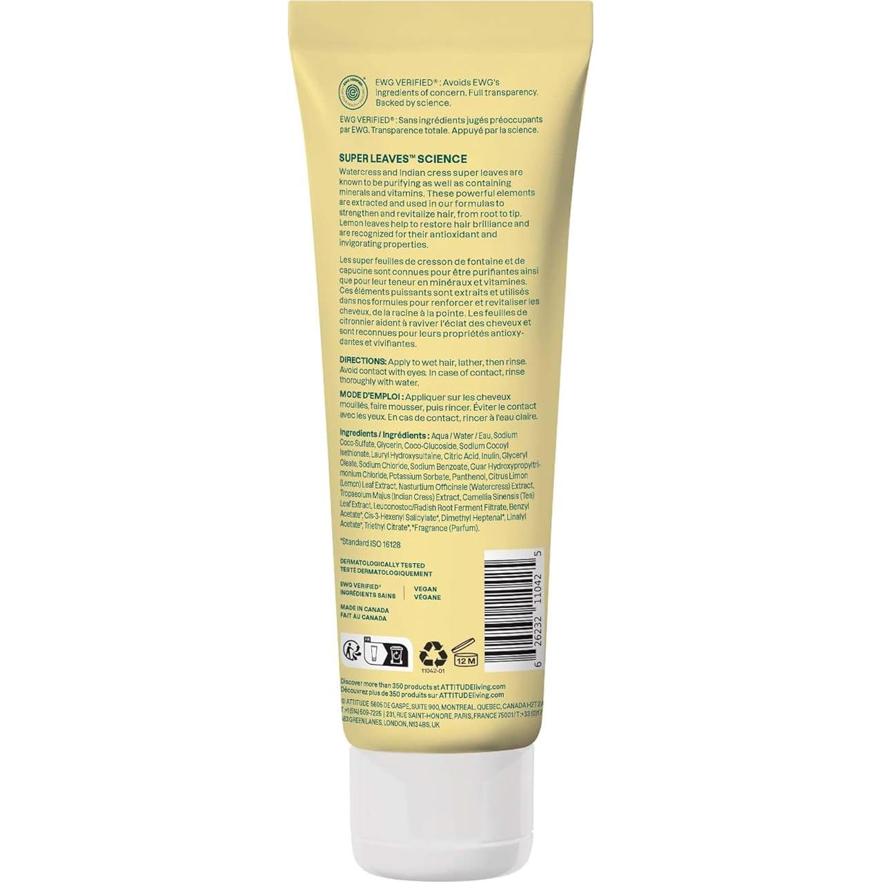 Champú Aclarador ATTITUDE 236.6 ml Vegano con Té Blanco