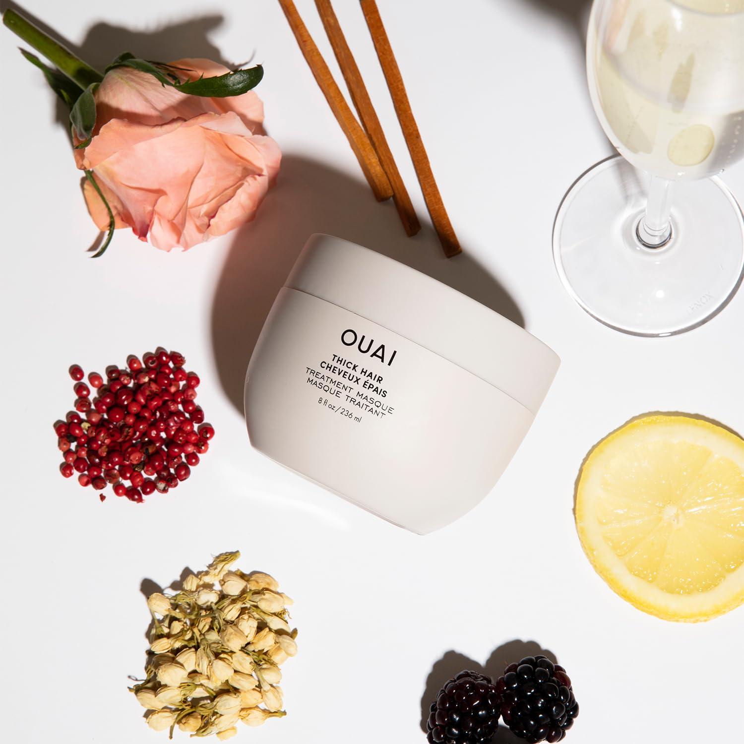 Kit OUAI para Cabello Grueso - Champú, Acondicionador y Mascarilla