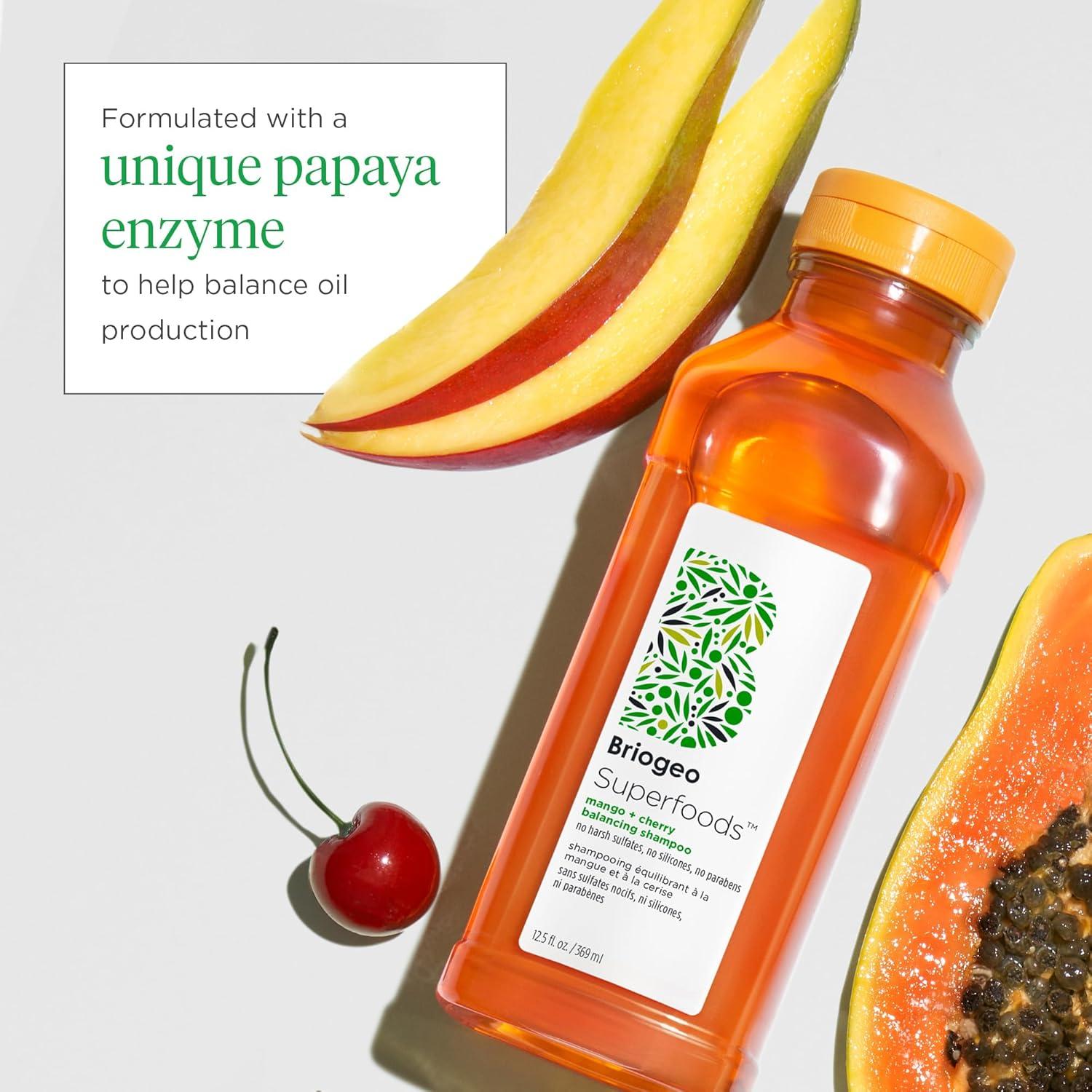 Champú Equilibrante Briogeo Superfoods 370 ml - Mango y Cereza