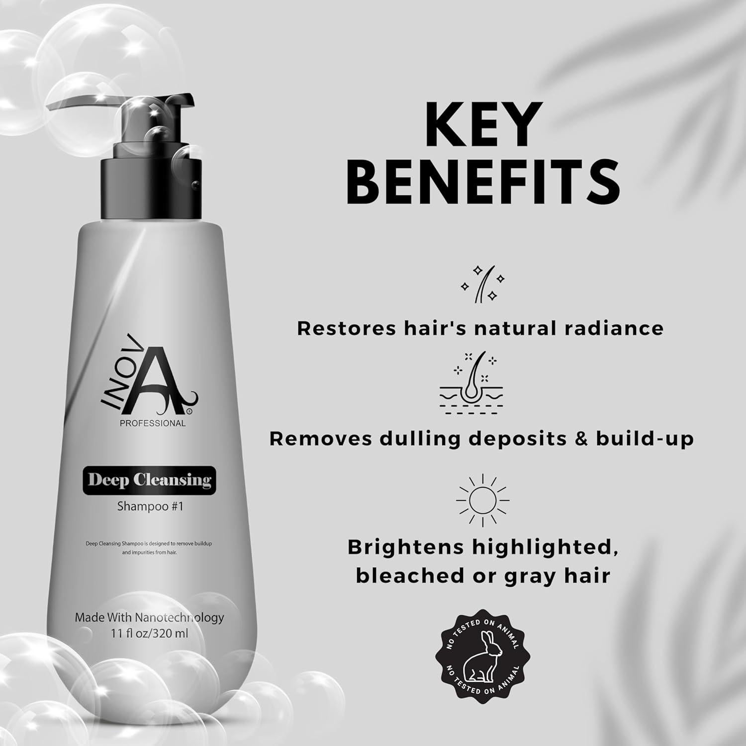 Champú Aclarador de Limpieza Profunda Inova Professional 311 g