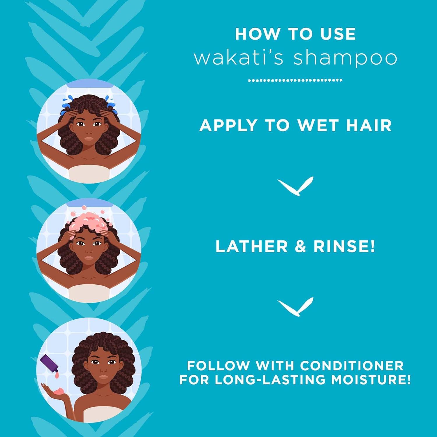 Champú Sin Sulfatos Wakati 226.8 g - Limpieza Profunda y Desenredante