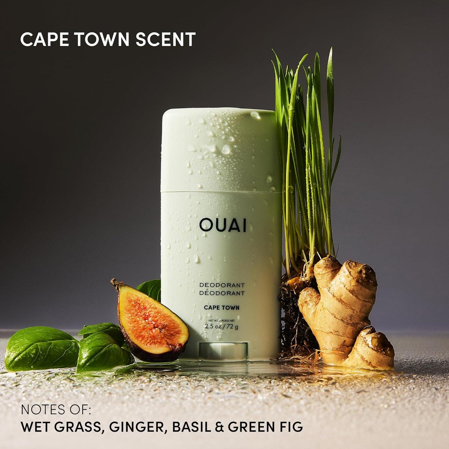 OUAI Cape Town Duo - Desodorante Sin Aluminio 70 g + Limpiador Facial Detox 230 ml