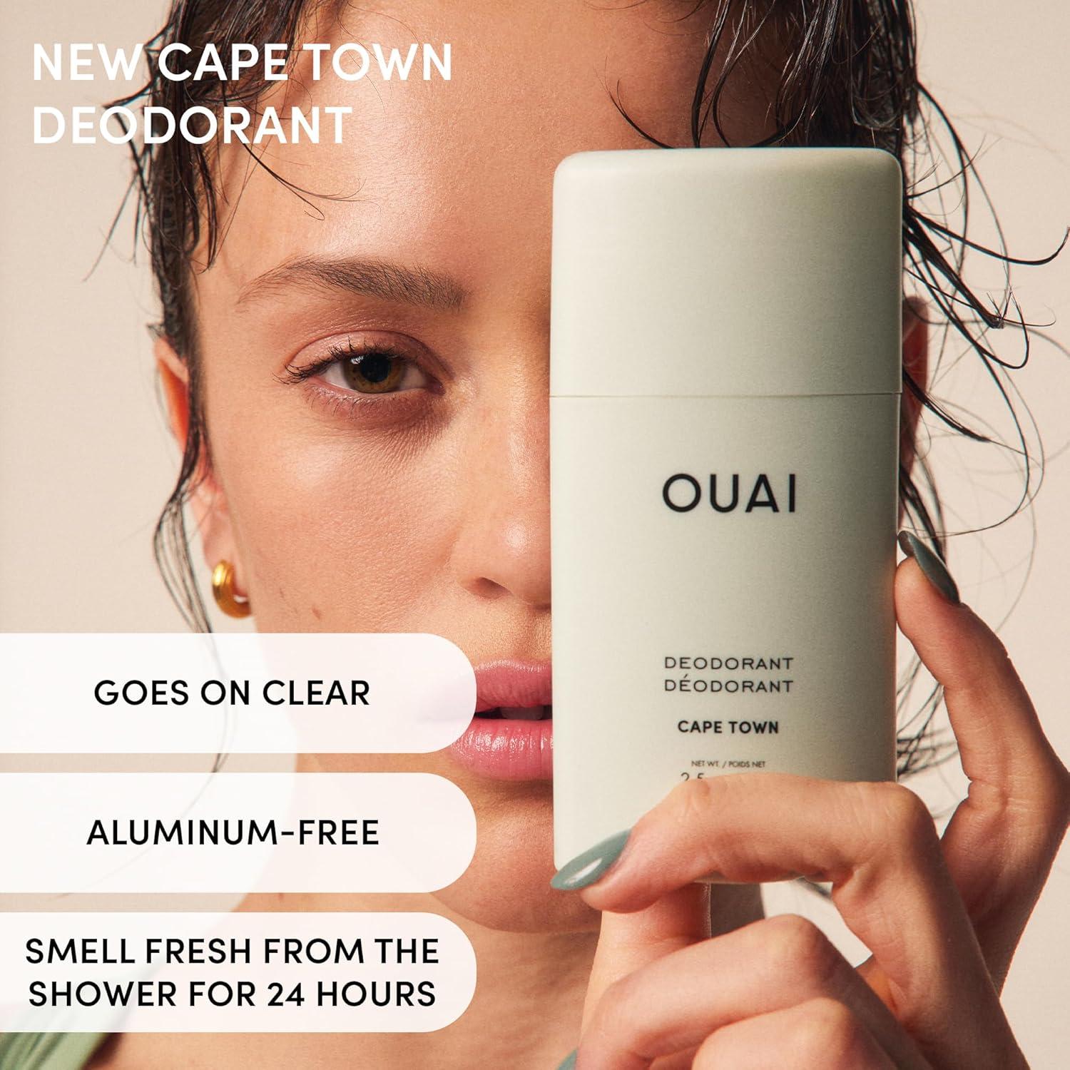 OUAI Cape Town Duo - Desodorante Sin Aluminio 70 g + Limpiador Facial Detox 230 ml
