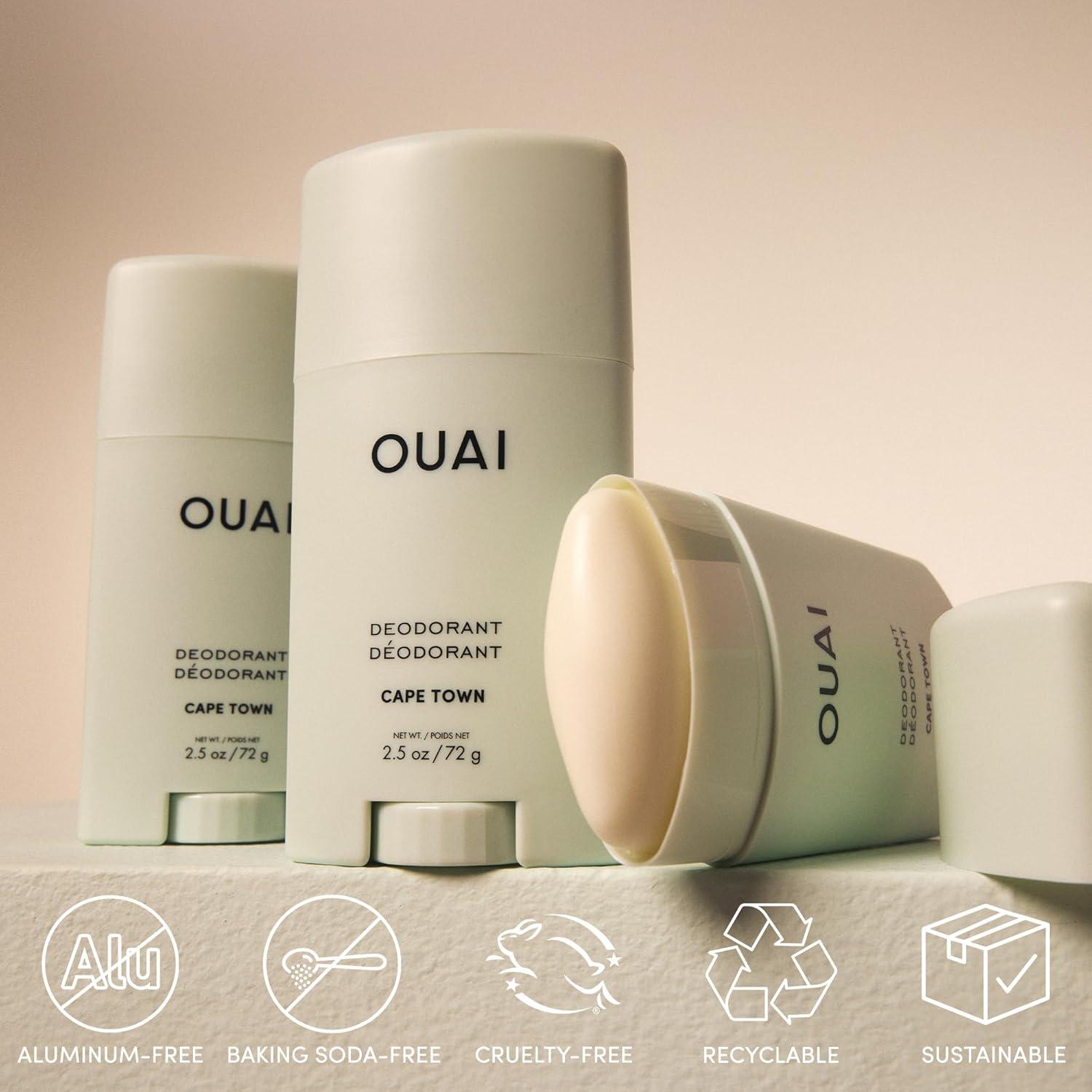 OUAI Cape Town Duo - Desodorante Sin Aluminio 70 g + Limpiador Facial Detox 230 ml