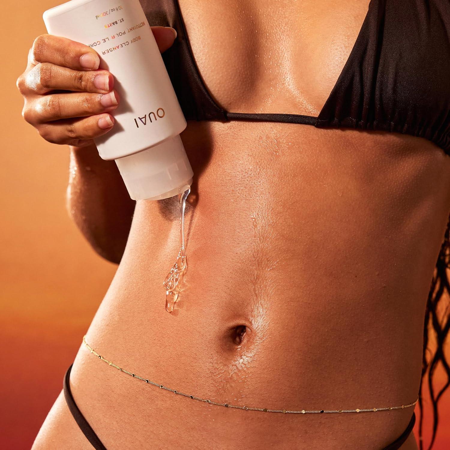 OUAI St. Barts Paquete de Viaje - Exfoliante, Gel y Crema 3 Pzs