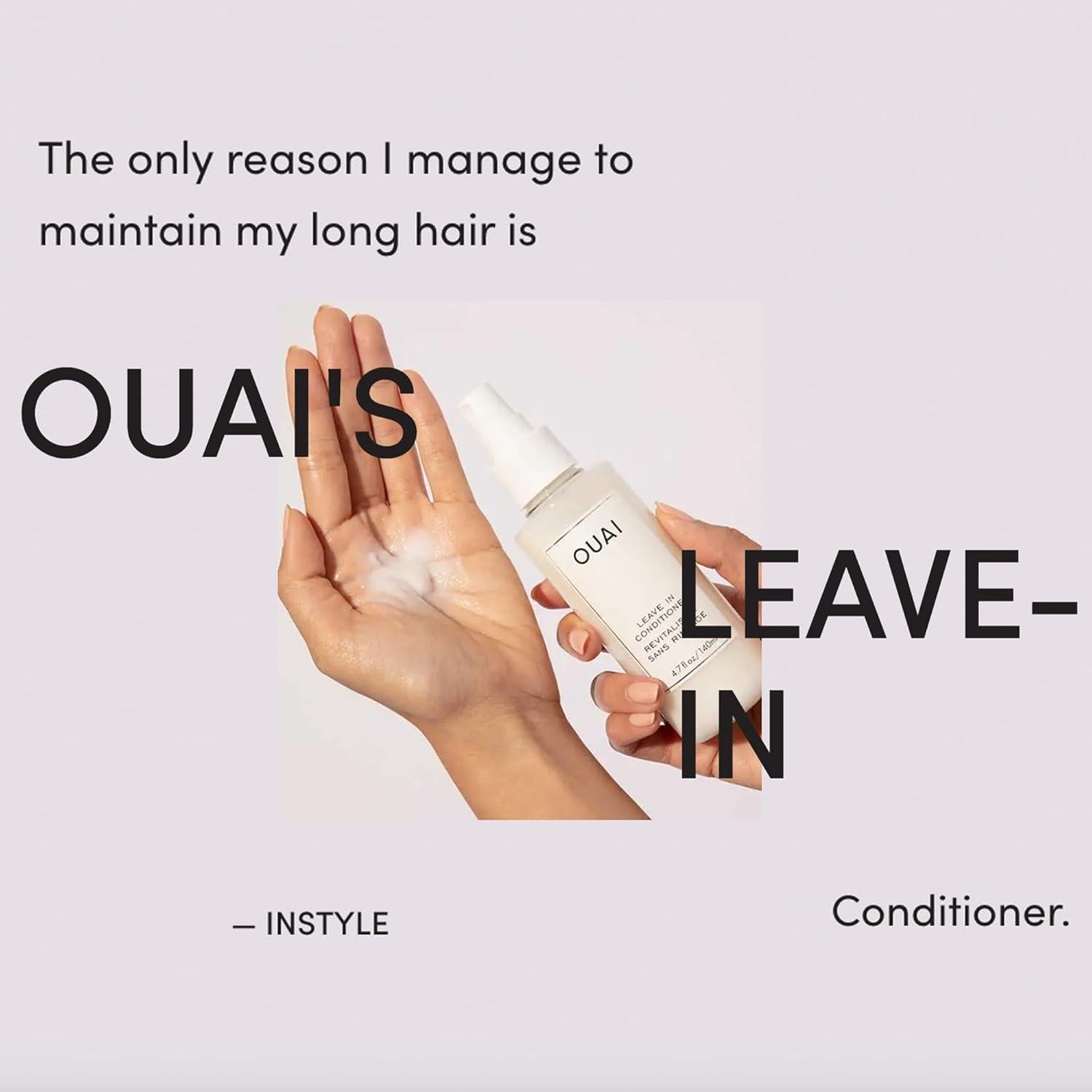 OUAI Acondicionador Sin Enjuague 42.5g - Spray Multitarea Protector Térmico