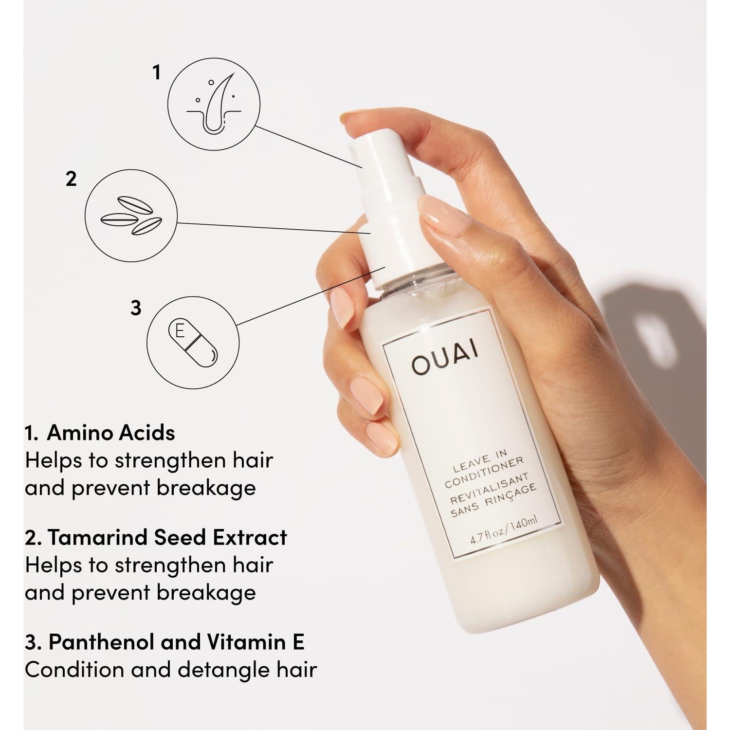 Paquete de Cuidado del Cabello OUAI - Acondicionador y Aceite 42.5g