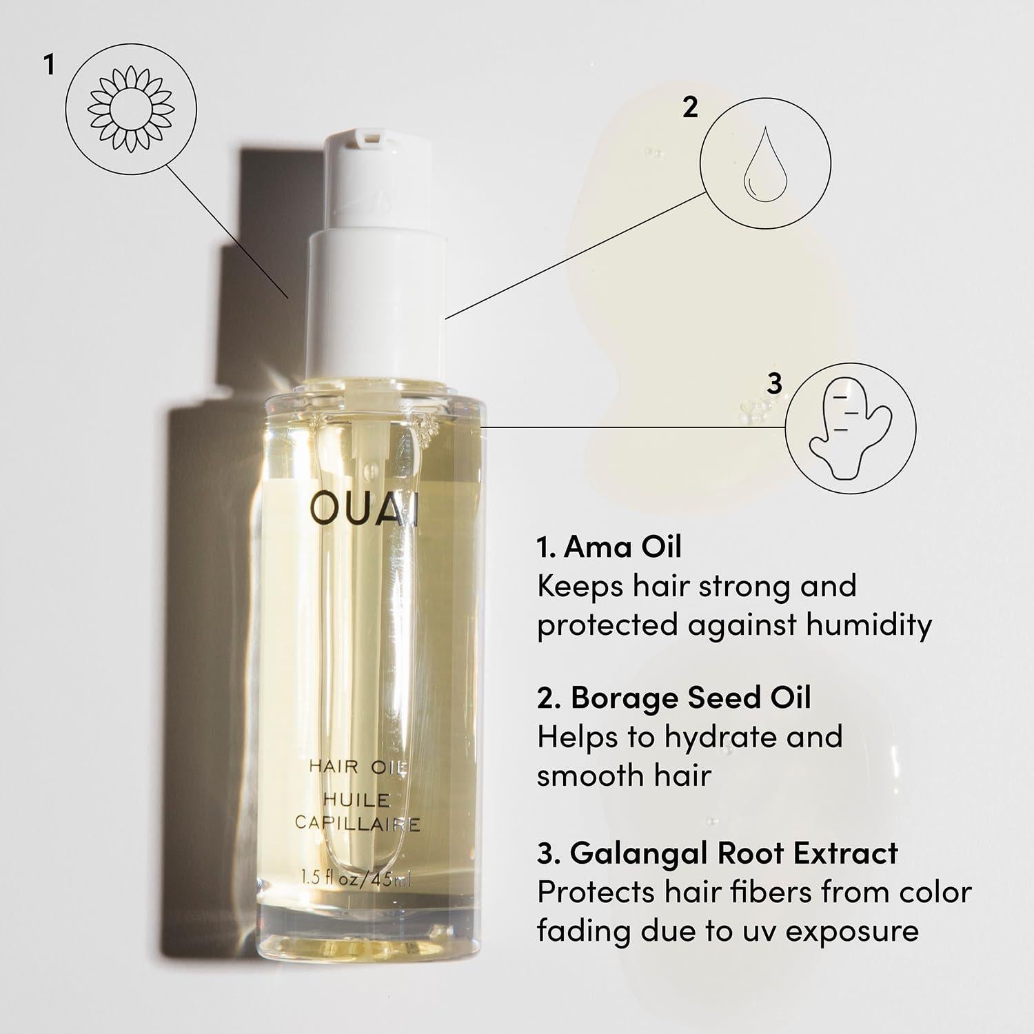 Paquete de Cuidado del Cabello OUAI - Acondicionador y Aceite 42.5g