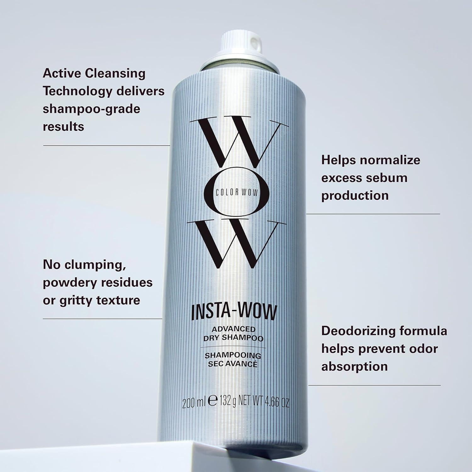 Champú Seco Avanzado COLOR WOW - Elimina Aceite y Frizz 180g